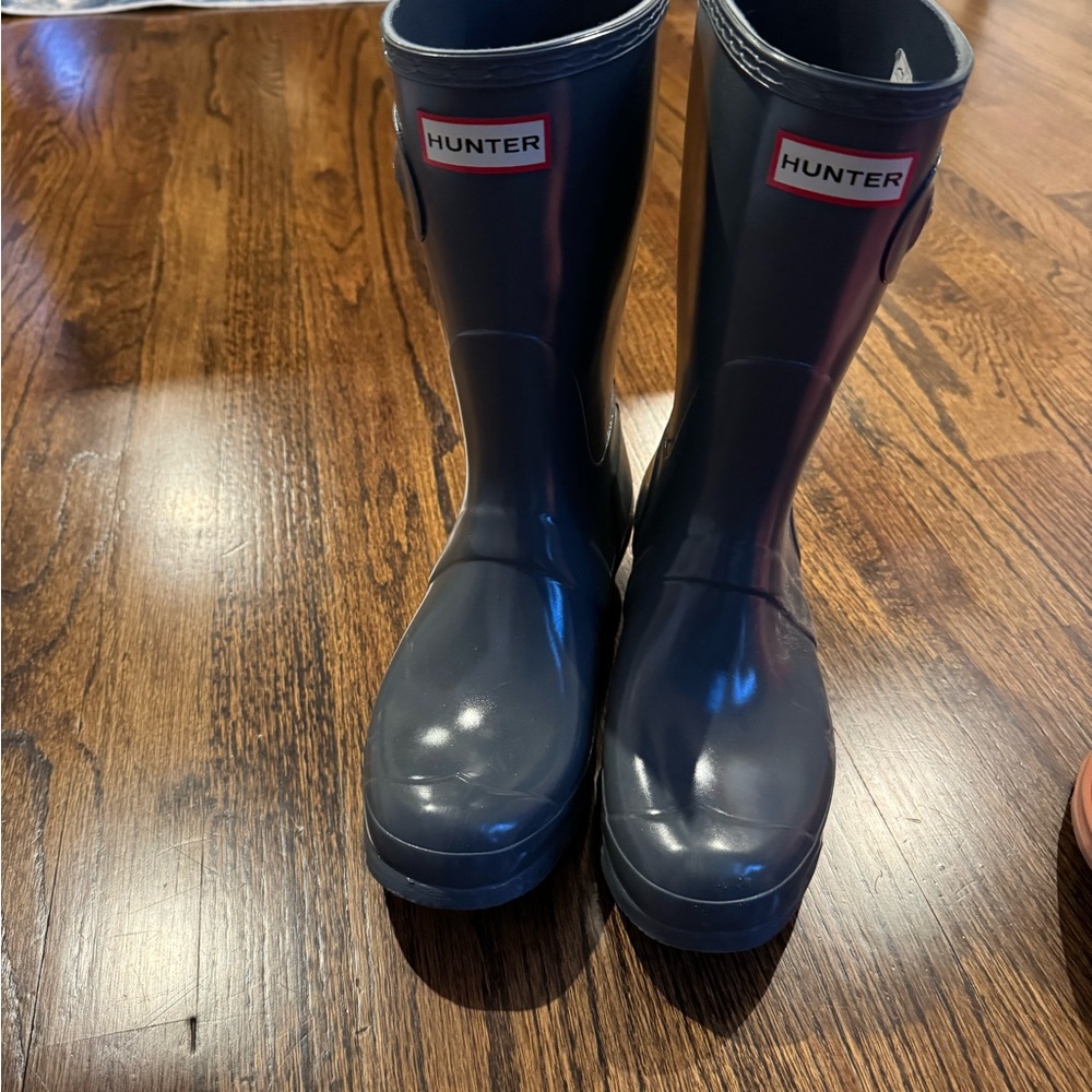 Hunter Dark Gray Rain Boots